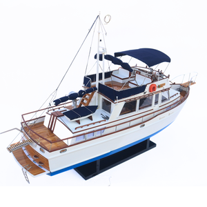 MODÈLE GRAND BANKS BATEAU EN BOIS FABRIQUÉ À LA MAIN POUR LA DÉCORATION DE LA MAISON LIVRAISON RAPIDE NAUTIQUE DE LUXE - Product Image 5