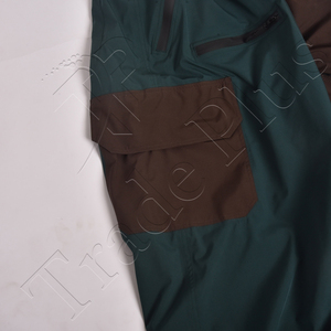 Pantalon de ski unisexe coupe-vent grande taille à blocs de couleur, imprimé, imperméable, taille élastique, poches cargo, en polyester, pour activités de plein air - Product Image 5