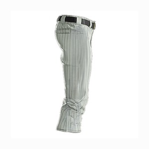 Unisex <b>Baseball</b> Uniform Set Solid Color V-Neck Short Sleeve Jersey Pinstripe Pants Moisture Wicking Quick Dry Anti-Bacterial - Product Image 3