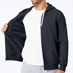 Sweat à capuche épais en coton imprimé 3D avec logo OEM Sweat-shirt oversize à fermeture éclair en éponge française pour hommes XL Street Wear Clothing Hoodies - Product Image 4