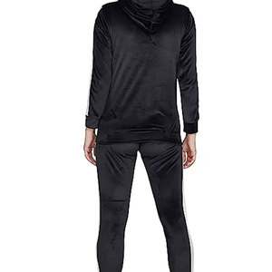 Pantalones apilados de terciopelo con letras para mujer, chándal de 2 piezas con logotipo personalizado para correr con diamantes de imitación para mujer S - Product Image 3