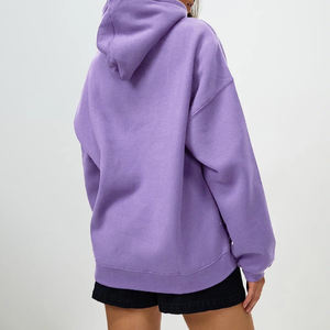 Sudadera con capucha de algodón de gran tamaño para mujer más vendida, cuello con capucha y logotipo OEM personalizado, largo para la temporada de invierno, posicionamiento del logotipo frontal - Product Image 5