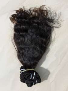 Cabello virgen crudo de templo indio, textura suave de alta calidad, extensiones de un donante sin enredos, alineación de cutículas, cabello humano indio crudo - Product Image 5