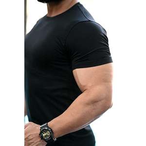 Nouveauté T-shirt uni personnalisé pour hommes, tissu tricoté de qualité supérieure, production en vrac écologique avec votre propre logo imprimé - Product Image 4