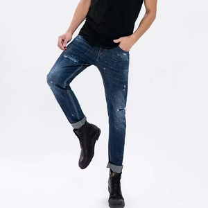 Nuevo Diseño, Jeans de Mezclilla Tejidos Rectos de Cintura Media para Hombre, Transpirables, Casuales, Estilo Urbano, Mejor Precio - Product Image 2