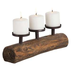 Bougeoir en métal et en bois de conception antique de qualité supérieure fait à la main pur avec 3 bougeoirs utilisés dans la pièce maîtresse de table d'hôtel à la maison - Product Image 2