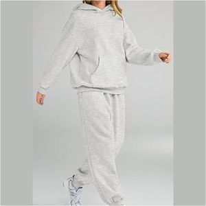 Conjunto Deportivo de 2 Piezas para Mujer, Estampado, Ligero, con Capucha, de Poliéster/Algodón, Transpirable, para Correr en Invierno - Product Image 1