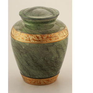 Venta caliente latón oro madre de perla funeraria urnas de cremación para adultos para cenizas humanas urnas de cremación de entierro conmemorativo - Product Image 4