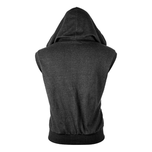 เสื้อมีฮู้ดแขนกุดสำหรับผู้ชายเสื้อผ้าเล่นกีฬาฟิตเนสเข้ายิมพิมพ์โลโก้ได้ตามต้องการ - Product Image 6