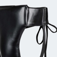 Protège-aine souple professionnel personnalisable dernière conception de protection réglable avec cuir PU véritable pour la boxe
