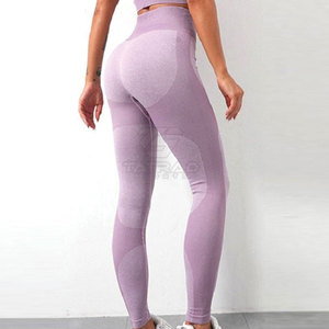 Conjunto de Yoga de 3 Piezas para Mujer al por Mayor, Cintura Media, Logotipo Frontal Sólido, Secado Rápido, Transpirable, 100% Algodón - Product Image 4