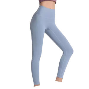 Leggings de sport pour femmes de haute qualité, taille haute, pour le yoga, l'entraînement, motif uni, pantalon de fitness - Product Image 5