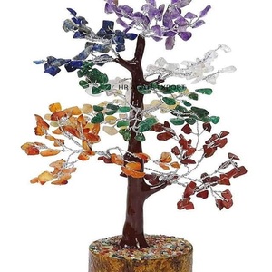 หินโมราธรรมชาติคริสตัลสีเขียว Aventurine ชิปสำหรับตกแต่งบ้านแกะสลักสไตล์ศาสนามิ่งขวัญรักษาหินต้นไม้ลวด - Product Image 6