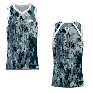 Camiseta de baloncesto Reversible personalizada de secado rápido a la moda, camisetas de práctica de baloncesto de tela de poliéster 100% para hombres y mujeres - Product Image 4