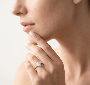 Anillo de Compromiso con Diamante de Corte Brillante Redondo, Clásico para Mujer, Diamantes Cultivados en Laboratorio - Product Image 6