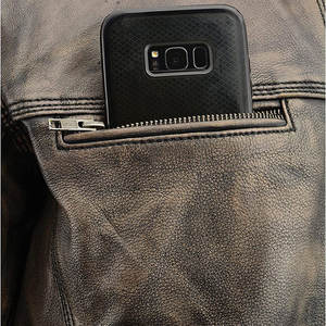 Veste à col montant en cuir de mouton pour hommes de haute qualité du fabricant direct pour la saison d'hiver vendeur chaud avec marque privée - Product Image 4