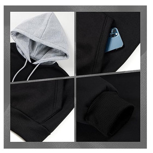 Sweat-shirts et pulls à capuche pour hommes, qualité supérieure, 100% coton, respirant, service OEM, logo personnalisé, pulls à capuche pour hommes personnalisés - Product Image 5