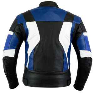 Veste de moto en cuir de vache véritable sur mesure pour homme, vente chaude, vêtements de protection pour motard professionnel, vente en gros - Product Image 2