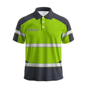 Vêtements de travail de sécurité, polo réfléchissant haute visibilité, été, logo personnalisé, chemises à manches longues, polo respirant - Product Image 6