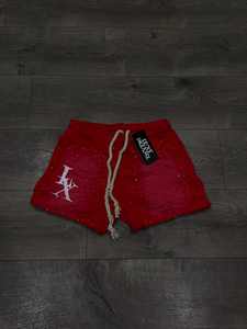 Strass personnalisé sérigraphie Logo poche lavage à l'acide Vintage hommes Shorts sueur coton français Shorts Jogging coton Shorts - Product Image 3