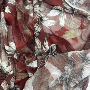 Nhà Máy Bán buôn thanh lịch trưởng thành phong cách kỹ thuật số in 100% <span class=keywords><strong>polyester</strong></span> slubbed Jacquard voan vải chính thức interlining cô gái - Product Image 5