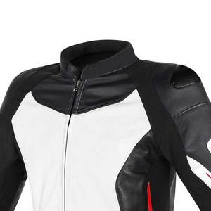 Veste de moto en cuir respirante à manches longues personnalisable, idéale pour la course automobile et la moto, protection corporelle pour motard, vêtements de sport - Product Image 3
