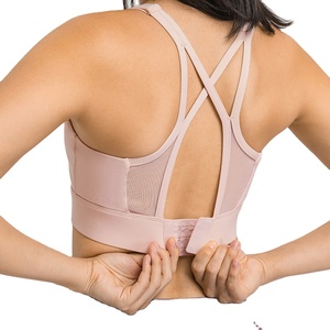 สปอร์ตบราสำหรับผู้หญิงคุณภาพสูงสำหรับออกกำลังกายฟิตเนสโยคะขนาดใหญ่พิเศษเซ็กซี่มีเบาะไร้รอยต่อ - Product Image 6