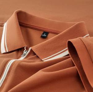 Logo personnalisé de haute qualité 1/4 fermeture éclair tricoté impression décontractée intelligente pour chemise vêtements de golf à col pour hommes - Product Image 2