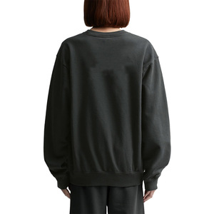 Sudadera de manga larga con cuello redondo de lana para mujer de invierno personalizada con gráfico de letras de cristal, diseño informal ecológico de gran tamaño - Product Image 3