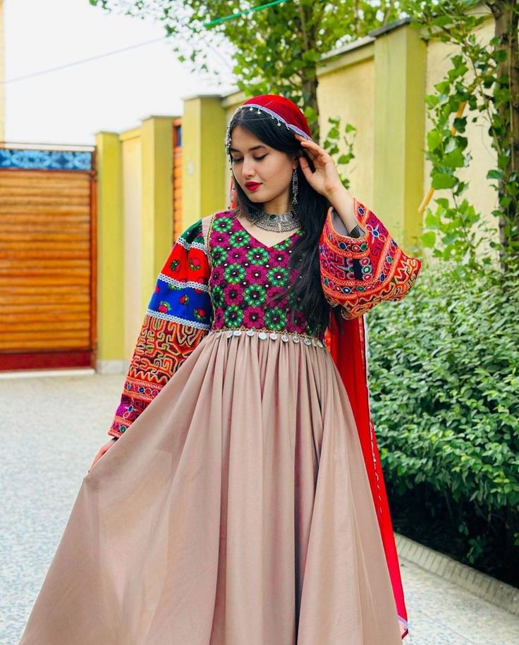 Wholesale 100% Traditional Maxi Afghan Dress with Traditional Flair Afghan Tribal area Tunic Dress with ide lits afghani dresses long leeve