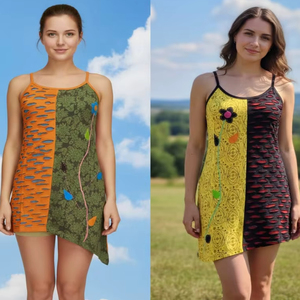 Robe en rayonne de Style bohème pour femmes manches longues élégant souffle bonneterie à la mode avec bouton en dentelle motif cristal gland - Product Image 1