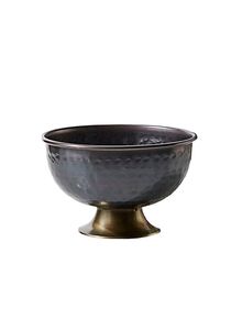 Bol de service décoratif en forme de fleur, revêtement en cuivre noir, parfait pour les dîners à domicile, les fêtes, les mariages et les centres de table - Product Image 2