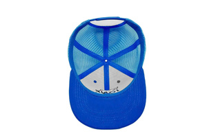 Sombrero de camionero de moda azul, gorras Snapback ajustables con parte trasera de malla de 6 paneles, mapa de Florida bordado, pesca en la playa al aire libre transpirable - Product Image 4
