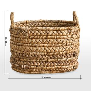 Panier ovale en jacinthe d'eau tressé avec soin, fait main, pour rangement, vente en gros, écologique, fabriqué au Vietnam - Product Image 4