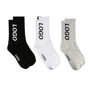 Chaussettes de sport unies pour hommes avec logo personnalisé, pour football, basketball, tennis, yoga, respirantes, écologiques, tricotées, antidérapantes, pour jeunes, printemps - Product Image 2