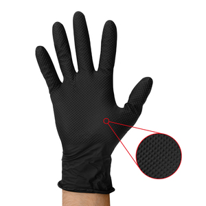 Guantes negros de nitrilo puro desechables de alta calidad, guantes de seguridad para tatuajes médicos, alimentos de belleza, antideslizantes, sin polvo, al por mayor - Product Image 5