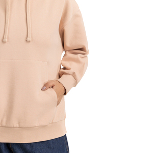 เสื้อฮู้ดดี้ผ้าฟลีซคอตตอนทรงหลวมแบบมีโลโก้สั่งทำได้สำหรับผู้หญิง ขายส่ง - Product Image 4