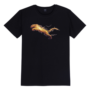 Alta calidad Color sólido Casual personalizado cuello redondo manga corta 100% algodón transpirable hombres camiseta pantalla de seda impresión colorida - Product Image 3