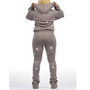 Ensemble de survêtement pour femmes, jogging, coupe ajustée, décontracté, confortable, respirant, tenue de sport pour l'entraînement et la course à pied - Product Image 6