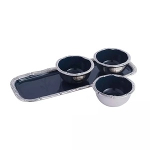 Haute qualité luxe Design métal chocolat noix biscuits plateau de service vaisselle maison décorative nourriture bols de service - Product Image 1