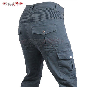 Pantalon en jean de moto pour homme avec coutures renforcées et design élégant et coupe ajustée Pantalon en jean de moto durable pour homme - Product Image 5