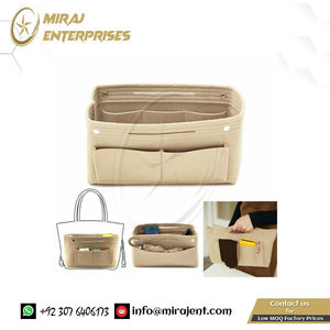 Organisateur de sac en feutre avec fermeture éclair, sac à main et fourre-tout, sacs à cosmétiques ajustés jamais pleins, organisateur de sac à main fourre-tout insérer sac à main de maquillage - Product Image 6