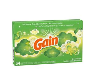 Toallitas para Secadora Gain - Original - 34 Toallitas por Caja - Paquete de 2 Cajas - Product Image 1