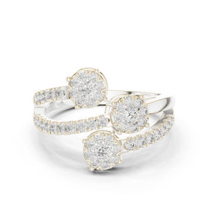 Anillo de Aniversario de Oro Rosa de 14K con Diamante Redondo Cultivado en Laboratorio para Mujer |   Diamante Cultivado Nuevo - Product Image 2