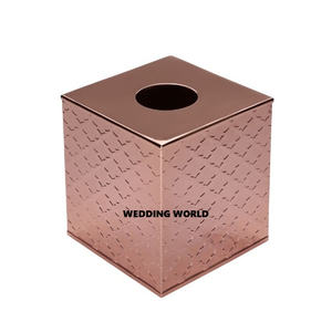 Caja de pañuelos de Metal de calidad superior hecha a mano elegante y elegante Hotel Ware Tabletop al por mayor caja de pañuelos de Metal - Product Image 3