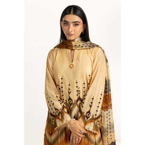 ชุดสูทผ้าลอนพิมพ์ลายมัสตาร์ด 3 ชิ้นสำหรับผู้หญิง สไตล์ลำลอง สวยหรู ทันสมัย ความยาวระดับเข่า ประดับเพชร ไซส์ XS ระบายอากาศได้ดี เหมาะสำหรับใส่กลางวันหรืองานเลี้ยงอาหารค่ำ รับผลิตแบบ OEM/ODM - Product Image 3