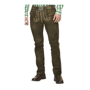 Vêtements neufs personnalisés vêtements traditionnels pour hommes pantalons bavarois/pantalons bavarois décontractés pour hommes en cuir de daim de vache bon marché - Product Image 2