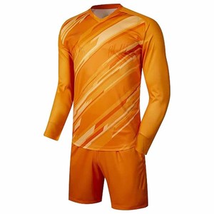 Conjunto Profesional de Uniforme de Portero de Fútbol - Camiseta de Portero con Cuello en V de Poliéster de Secado Rápido y Transpirable, Pantalones Cortos y Calcetines - Para Hombre Adulto - Product Image 5