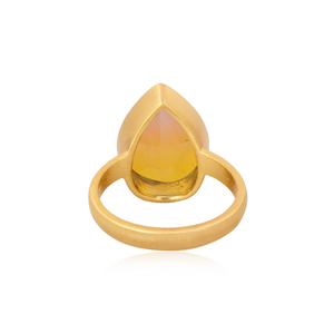 Fashion Ring With Bio Morganite Doublet Quartz <b>Gold</b> Over brass Supplier of Vintage Collection Custom Jewelry Manufacturer. - Product Image 2