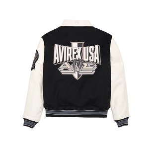 Chaquetas Avirex bordadas para hombre de calidad superior/chaquetas de cuero Avirex genuinas hechas a medida 100% para hombre - Product Image 2